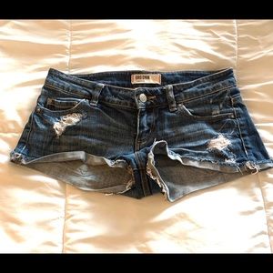 Garage denim vintage tattered shorts size 0